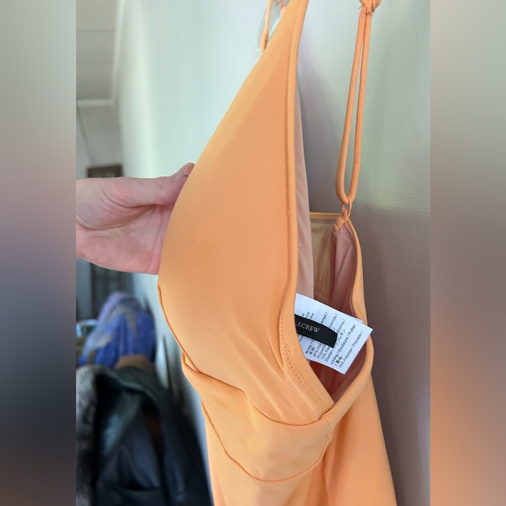 J. CREW Babydoll Plunge V-Neck Padded Retro One Piece Swimsuit Beach Resort | 20 - Picture 10 of 14